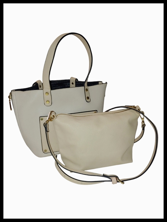 Handbags - Cream Two-Piece Women's Tote & Purse Set